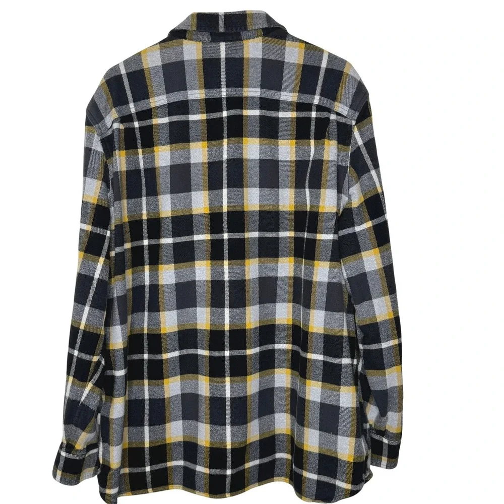 The North Face Flannel Shirt XXL Black/yellow Heavyweight‎
